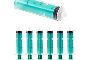 Vaokin 60ml Luer Lock Syringe without Needle, Leak-Proof Safety Lock Design Syringe with Cap, Individually Sterile Wrapped (20Pack, Green)