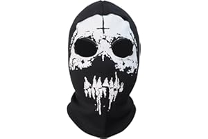COSINSTYLE Ghost Balaclava Scary Skeleton Skull Ski Mask for Cosplay, Halloween, Sports, and Motorcycle Cycling
