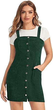 button up corduroy dress