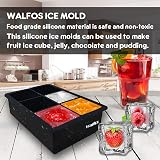 Walfos Silicone Ice Cube Moulds Set Large Square & Sphere Ice Ball view 5