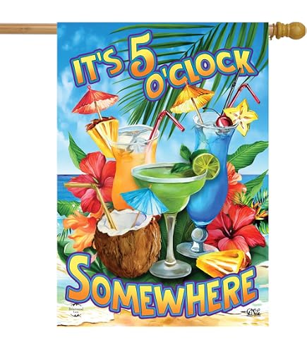 thumbnail image 2 of Briarwood Lane Better At The Beach Summer House Flag – 28x40 Flip Flops Nautical Design – Polyester – MPN H01235 2 of 6