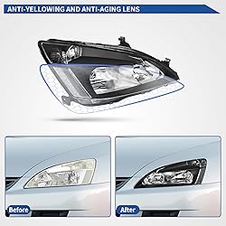 oEdRo Headlight Assembly Compatible with 03 04 05