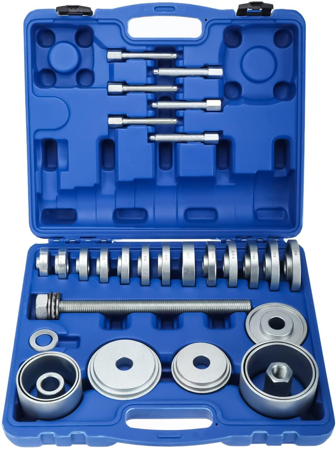 FreeTec 31 PCS Wheel Bearing Removal Kit, Wheel Bearing Press Kit, for FWD Bearing Removal & Installation, Wheel Bearing Puller Tool Set