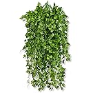 MedianField 【 観葉植物 アイビー 10本 】 壁掛け インテリア アンティーク 雑貨 造花 人工 フェイク 壁掛 グリーン 緑 植物 吊り (10本)