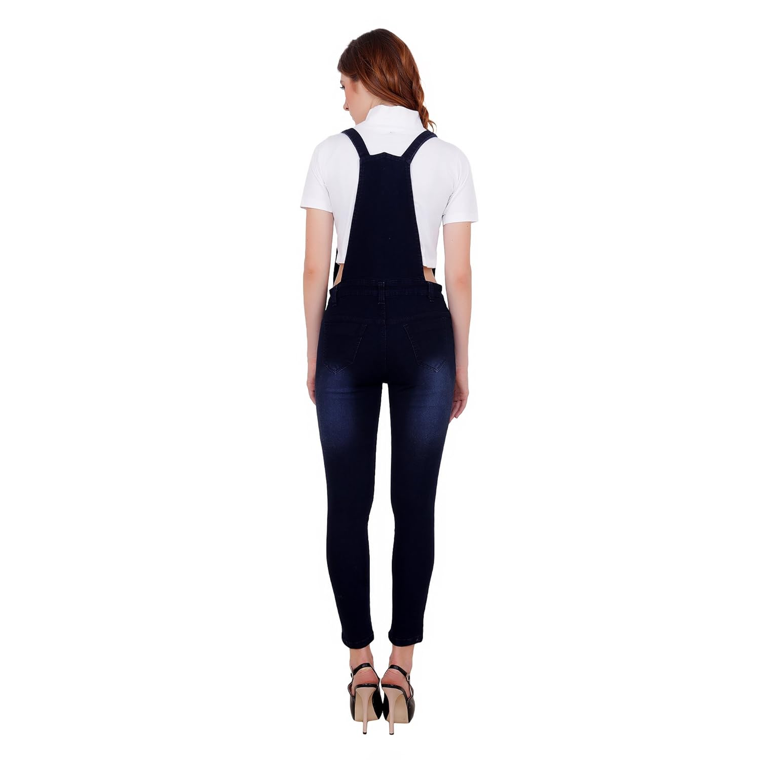 janoon women slim fit denim dungaree