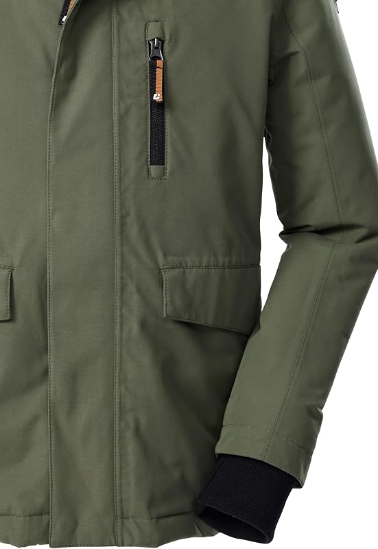 Niños Chaqueta de exterior/chaqueta funcional con capucha KOW 233 BYS JCKT, oliv, 176, 43585-000