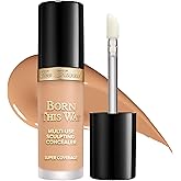Too Faced Born This Way Super Coverage Multi-Use Concealer | Full-Coverage Hydrating Concealer for Dark Circles &amp; Blemishes with Natural Finish|Hyaluronic Acid &amp; Coconut Water,Natural Beige,0.45 Fl Oz