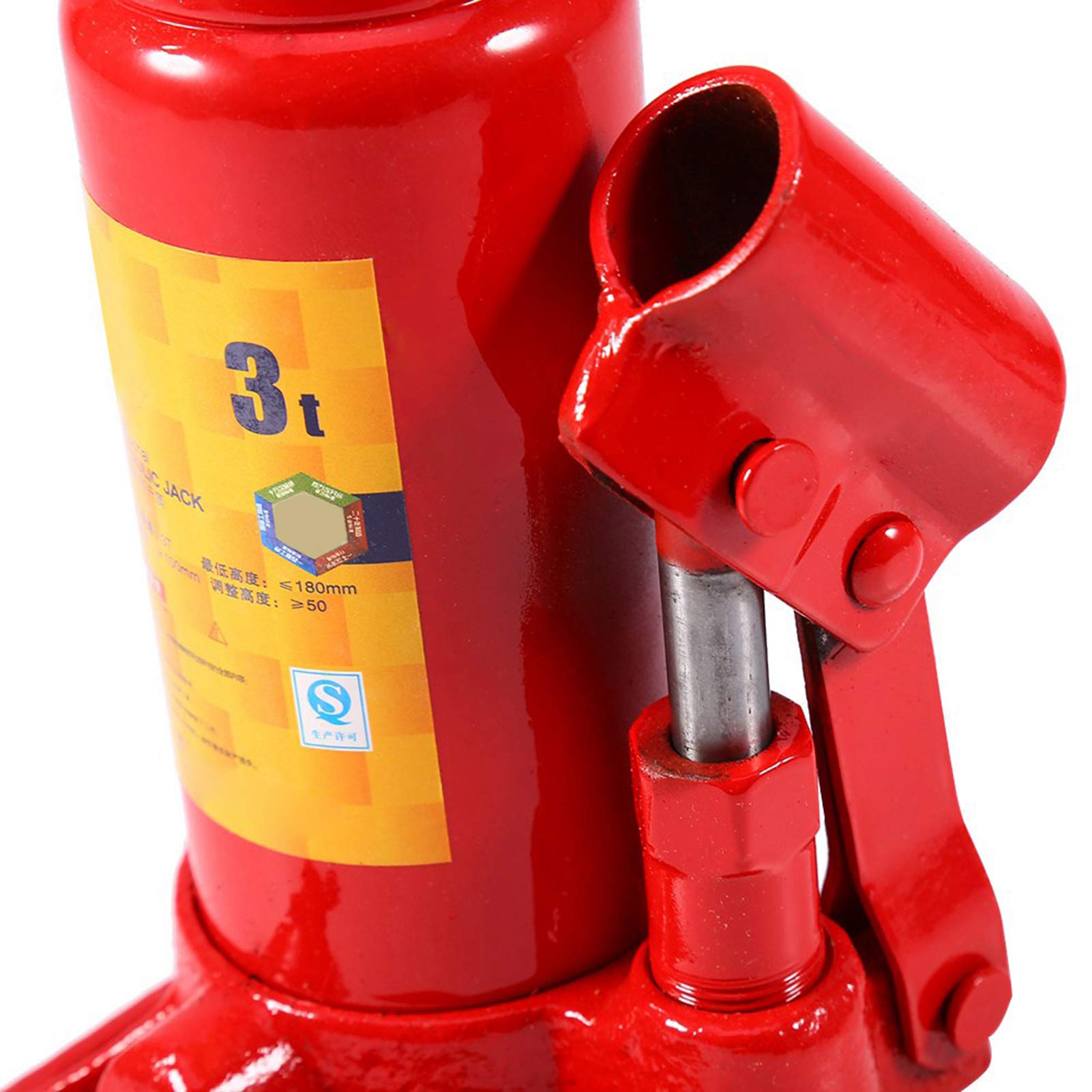 Ejoyous, 3 Ton Heavy Duty Hydraulic Bottle Car Jack Lifting Stand Thick Metal Car Jack Universal Hydraulic Vertical Bottle Jack for Compact Low Chassis Car Saloon On Road or in Garage