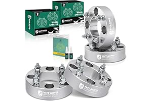 YHTAUTO 4X110 ATV UTV Wheel Spacers 1.5 Inch Fits Yamaha, Honda, Can-Am, Suzuki, Kawasaki, Bombardier, Grizzly, King Quad, Foreman, 4 Lug Silver Tire Spacers w/ M10x1.25 Studs, 74mm Center Bore