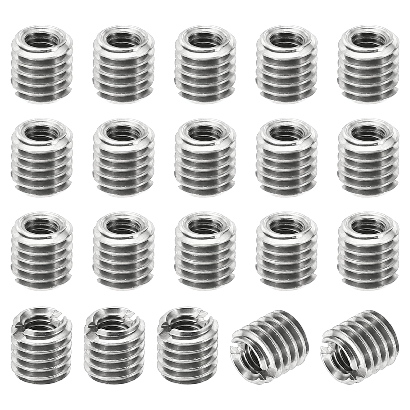 PATIKIL Thread Adapters Sleeve Reducing Nut, 20 Pcs M5x0.8 Male to M3x0.5 Female Repairing Insert Nut Screw Reducer Stainless Steel Fastener 5mm