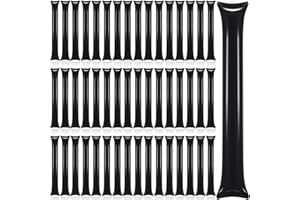Civaner 48 Pcs Thunder Stick Team Spirit Boom Stick Cheering Accessories Cheerleading Spirit Noise Maker Plastic Clapper Inflatable Noise Maker Sports Supply(Black)