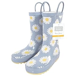 Hudson Baby Rain Boots, Blue Daisy, 5 US Unisex