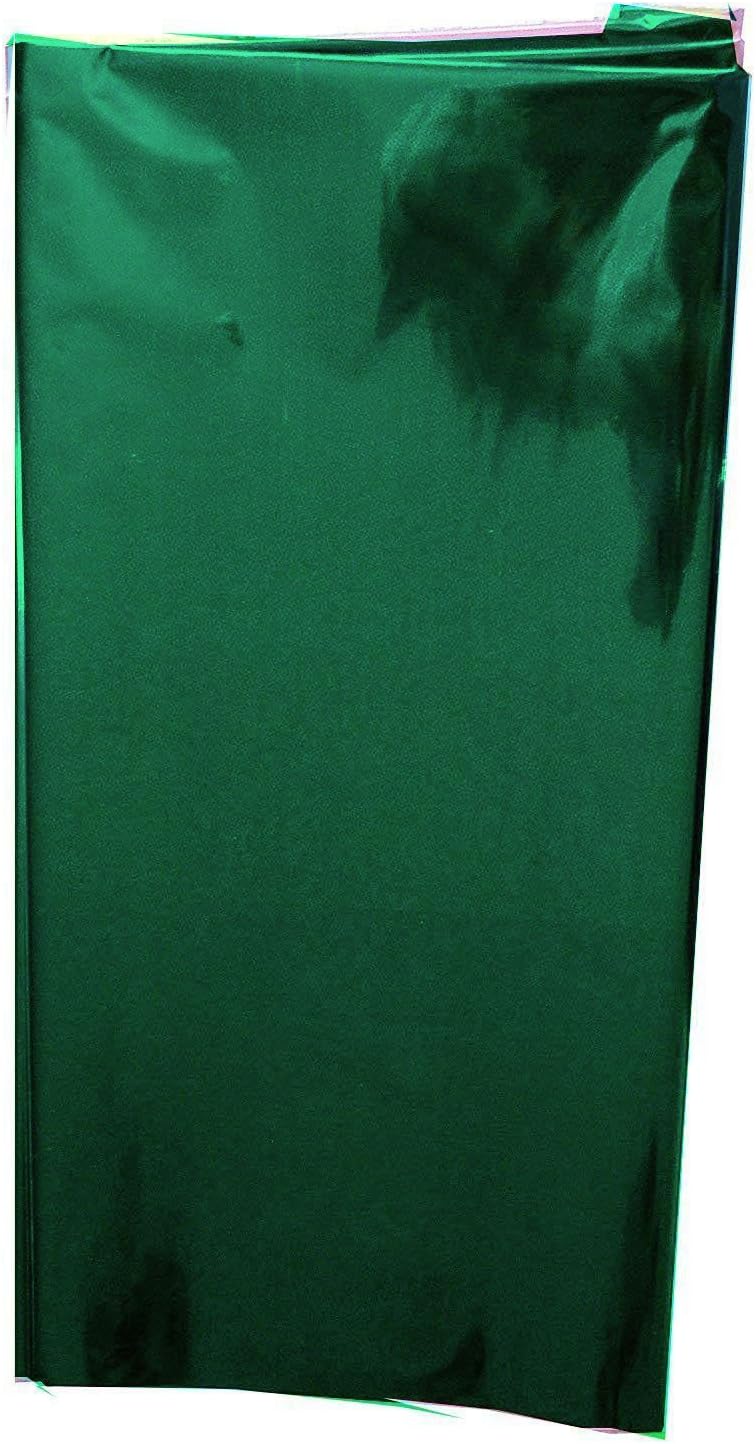 Colored Mylar Metallic Sheets 18" x 30" - 5 Sheets Each Pack (Emerald Green)