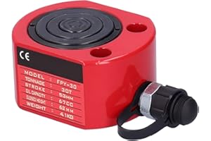 30T Low Profile Hydraulic Cylinder 62mm Stroke 53mm Thin Lifting Jack with Threaded ZG3/8in Connector