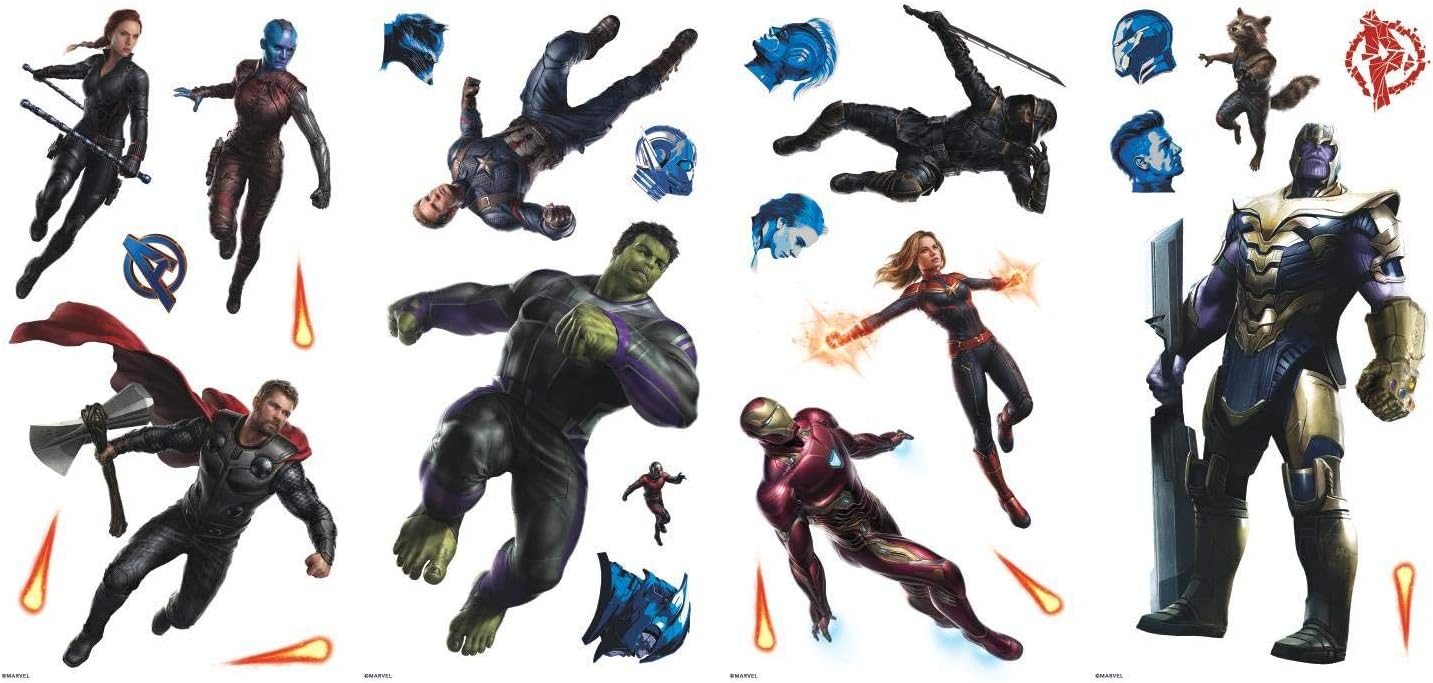 RoomMates RMK4047SCS Avengers: Endgame Peel and Stick Wall Decals,Black, Blue, Red - Image 3