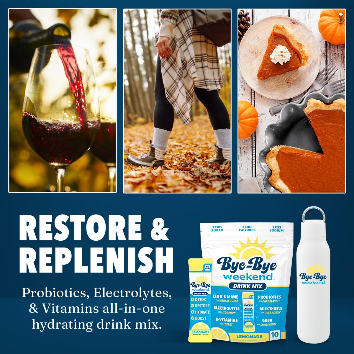 Mua Bye-Bye Weekend Recovery & Hydration Drink Mix - Electrolytes ...