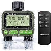 Water Timer for Garden Hose 4-Zone Sprinkler Timer Outlet Watering Timer | Smart Sprinkler Timer Remote, Programmable Dual IP65Waterproof Automatic/Manual Hose Timer Lawn, Yard, Garden, Pool