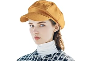 Yoolhamy Newsboy Hat for Women Vintage Classic Octagonal Cabbie Caps Adjustable Fashion Sun Protection Visor Hats