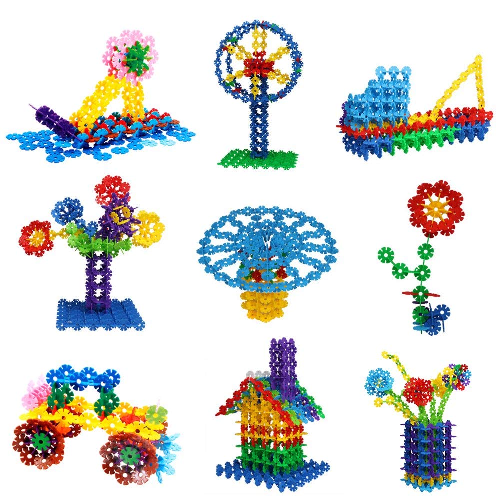 118 Pcs 3D Puzzle Jigsaw Plastic Snowflake Building Blocks Educational toys for 