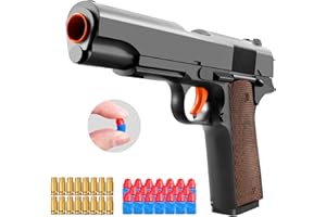 BSYZYANI Shell ejecting Foam Dart Realistic Pistol Blaster Pellet Soft Bullet Toy Gun Fake Gun Cool Stuff Birthday for boy Age6+ 7 8 9 10 11 12 Year Old Kid Gift Hand Gun