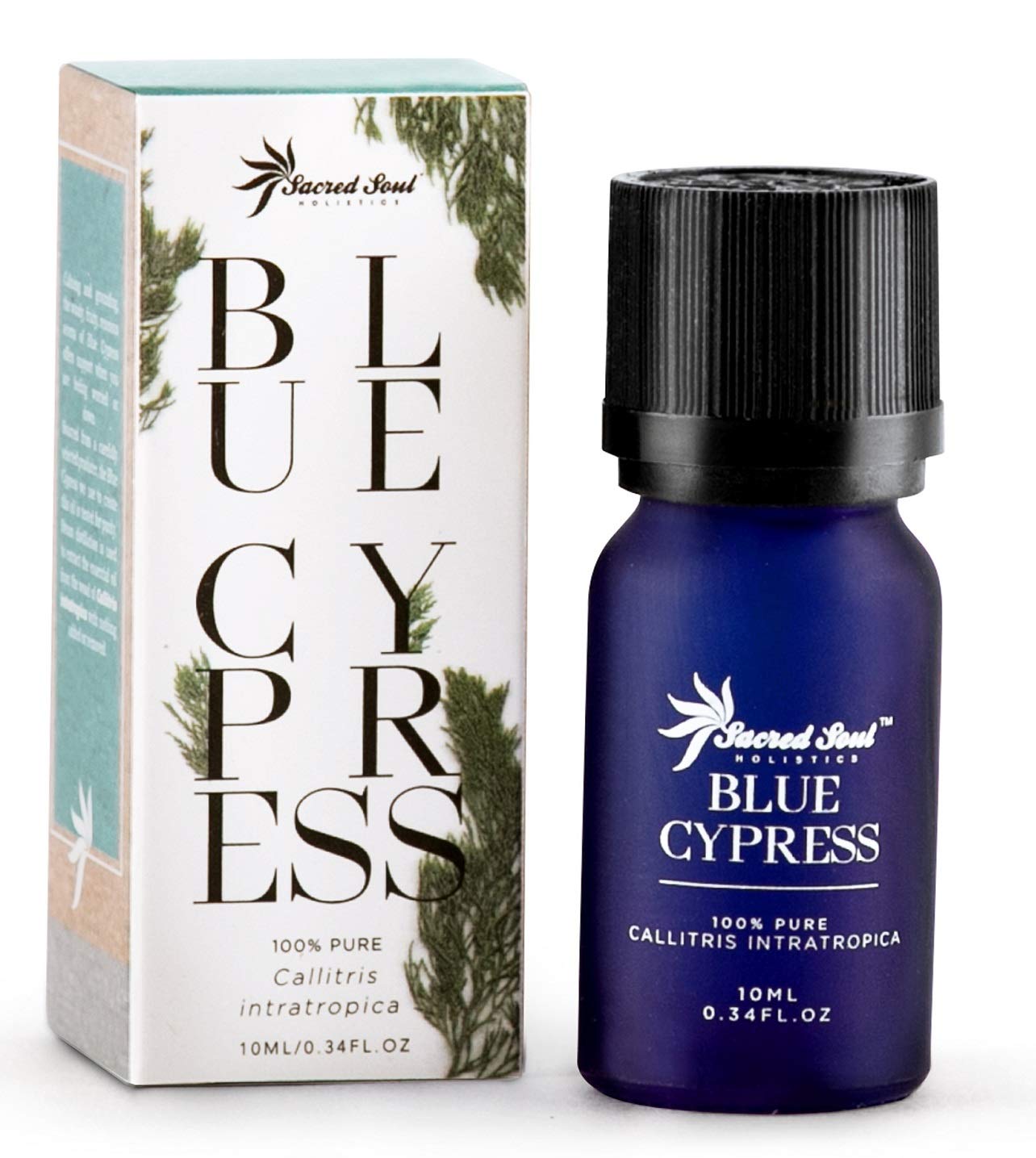 Sacred Soul 100% Pure Australian Blue Cypress Essential Oil - 10ml - GCMS Tested - Calming & Grounding - Perfect for Aromatherapy & Diffuser Blends