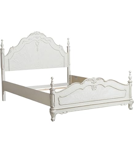Amazon.com: ACME Furniture Queen Bed, Velvet and Antique Platinum