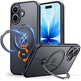 Peerock for iPhone 17 Case: with 360° Spin Magnetic Stand, Camera Control Button, Fit for MagSafe, Military Drop Protection, Protective Slim Phone Cover for iPhone17 with Ring Kickstand, 6.3", Black