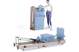 EGNFG Professional Aluminum Pilates Reformer Machine, Heavy-Duty 600lb with German Steel Springs, Studio-Grade Equipment for Home & Commercial, Supports Users 4' to 6'4", Includes Jump Board & Box