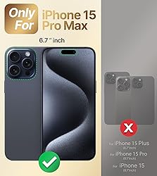 XYZ for iPhone 15 Pro Max Case with Stand, Phone