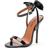 MAIERNISI JESSI Unisex Men's Women's Bow Strappy Sandals Heels, Stilletos High Heeled Ankle Strap Slingback Sandals