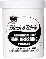 Black and White Pluko Hair Dressing Pomade 200g Coconut Fragrance Long Hold view 1