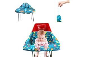 Pozico Baby Shopping Cart Cover & High Chair Cover – Machine Washable, Grocery Cart Cover with Portable Cloth Bag Included, Underwater World Blue Design