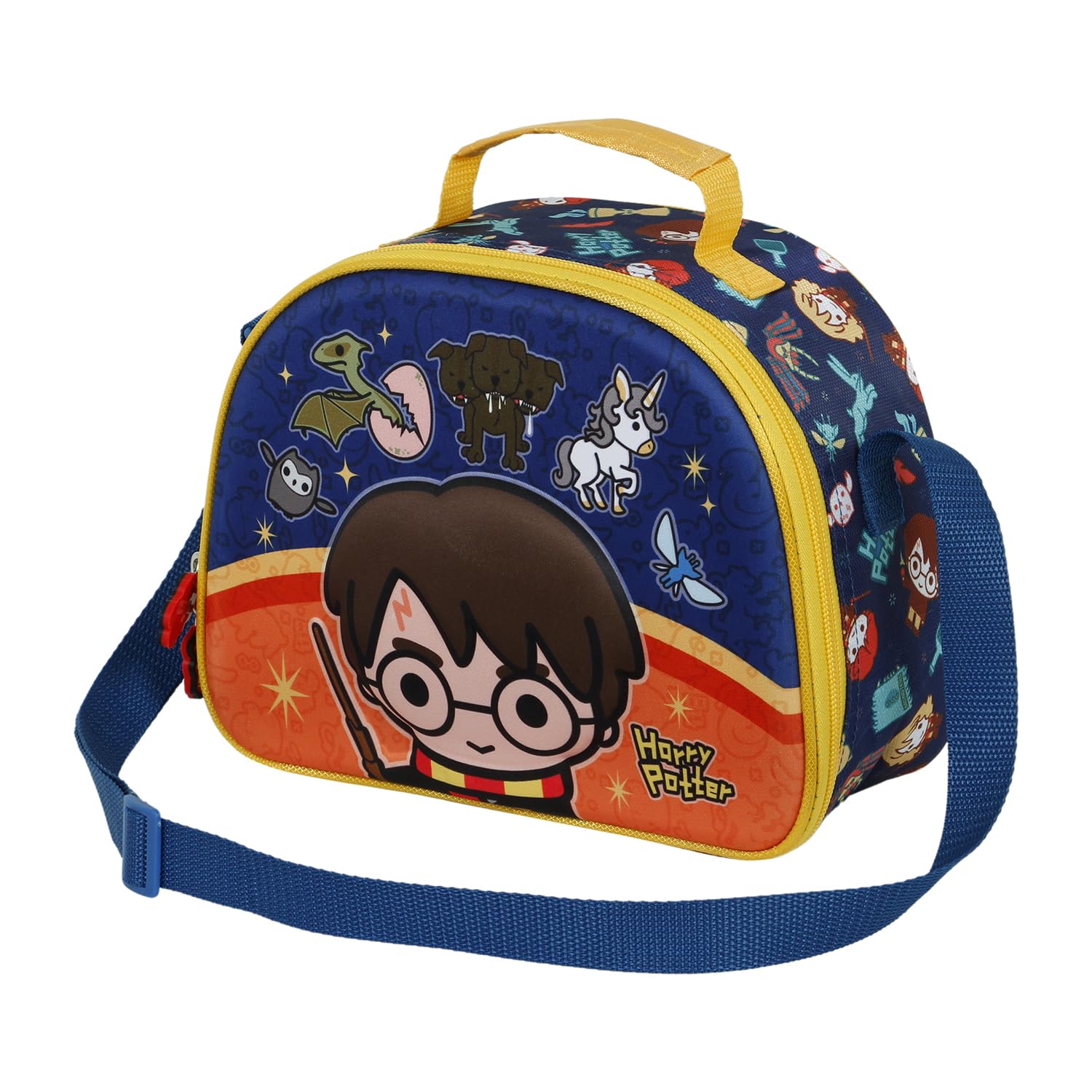 Harry Potter Crest-3D Lunch Bag, Orange, 25.5 x 20 cm