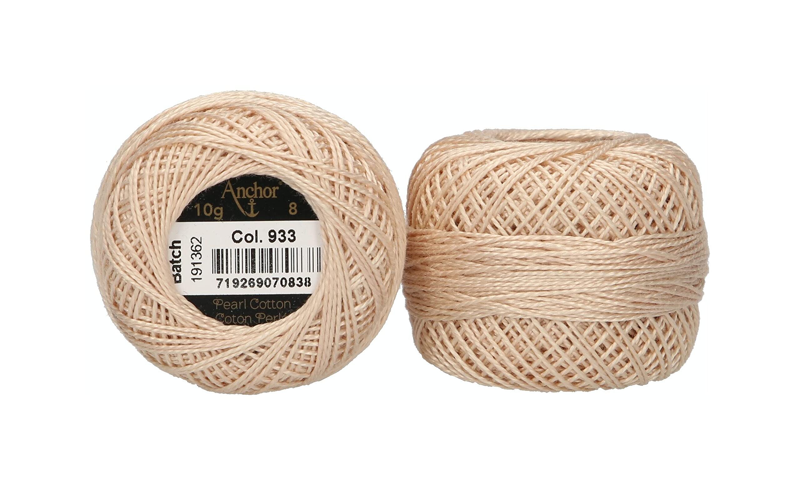 ANCHOR Pearl Yarn, Thickness: 8, Packaging: 10G, Running Length: 82M beige Embroidery Threads — image 1