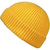 MaxNova Knit Cuff Short Fisherman Beanie for Men Women Warm Hats