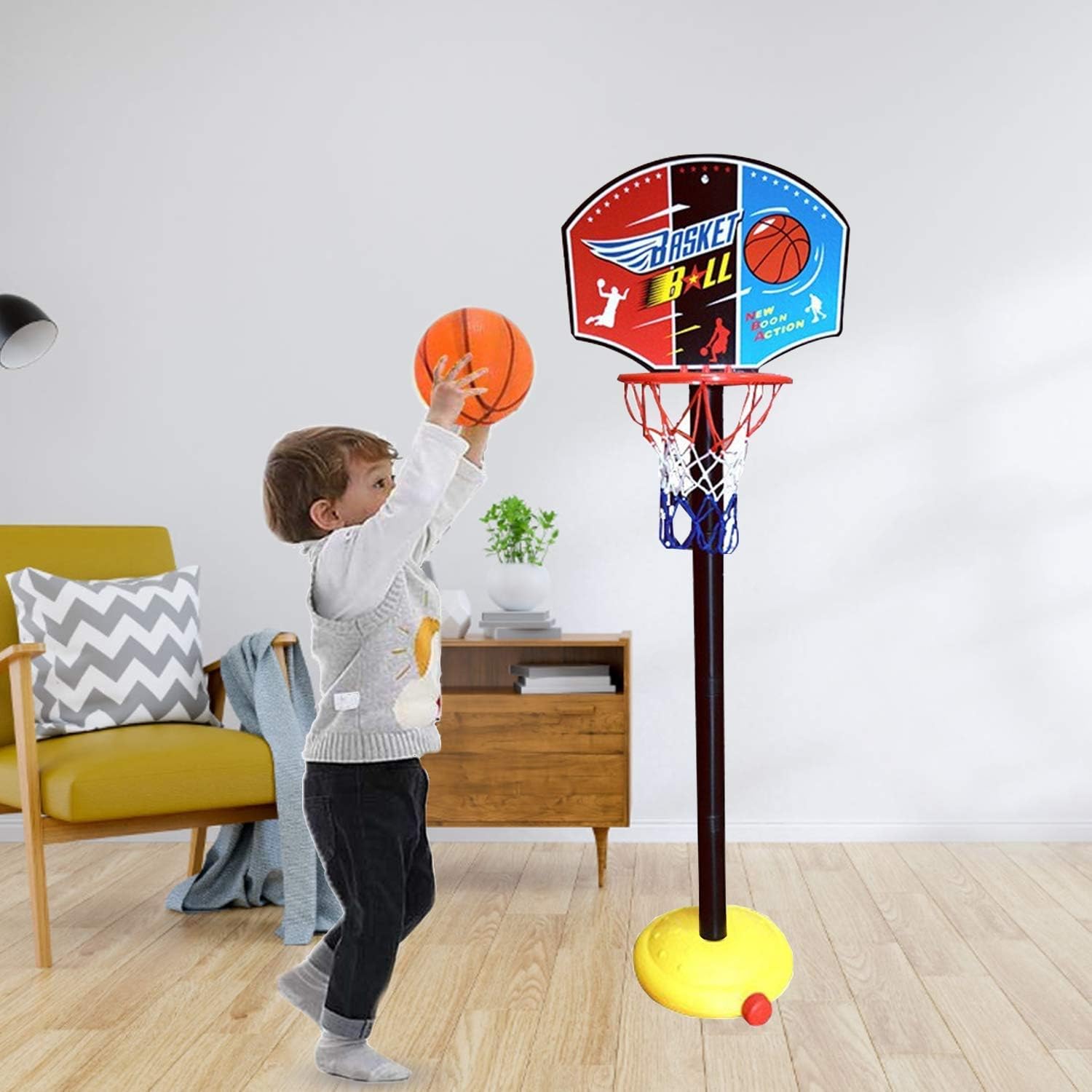 YOHE Toddlers Gifts Toys for 1-5 Year Old Boys Girls,Toy Basketball Set for Kids,Educational Toys Age 1 2 3 4 5,Holiday Birthday Festival Gifts for Kids Age 1-5: Toys & Games