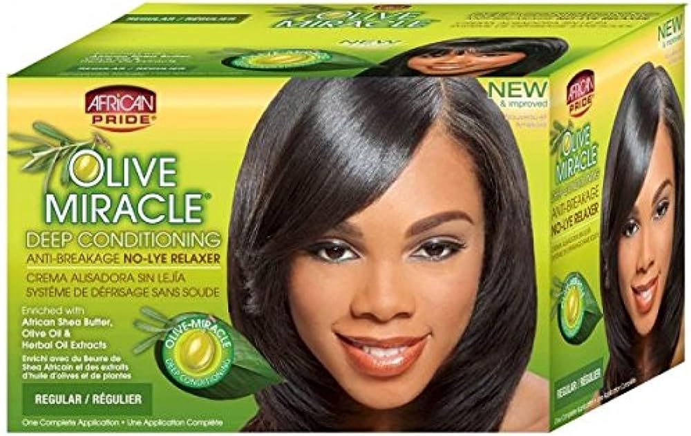 African Pride Olive Miracle Conditioning Anti-Breakage Relaxer Kit