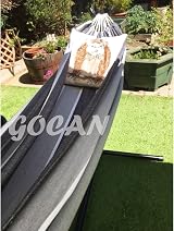 GOCAN Double Brazilian Hammock 2 Person Extra Large 220 x 150 cm Grey Stripe view 3