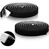 2 Pack Metal Roof Vented Ridge Closure Strips, 2" W x 15' L, 30 ft Total | Self Adhesive Felt Tape for Mid Length Roof Runs, Helping Block Wind Driven Rain and Panel Gaps While Supporting Insulation