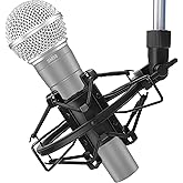 SM58 Mic Shock Mount Holder for shure SM58 Cardioid Dynamic Vocal Microphone to Absorbe Vibration and Noise by SUNMON