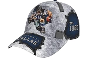 YAJIXAZ Classic City Silhouette Baseball Cap 3D Print Joinery Adjustable Snapback Hat Game Day for Men Women Fans Gift