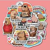 Funny Capybara Stickers Pack (Large Size) – 12pcs Cute Waterproof Vinyl Decals for Laptop, Water Bottle, Scrapbook, Kids, Teens, Animal Lovers