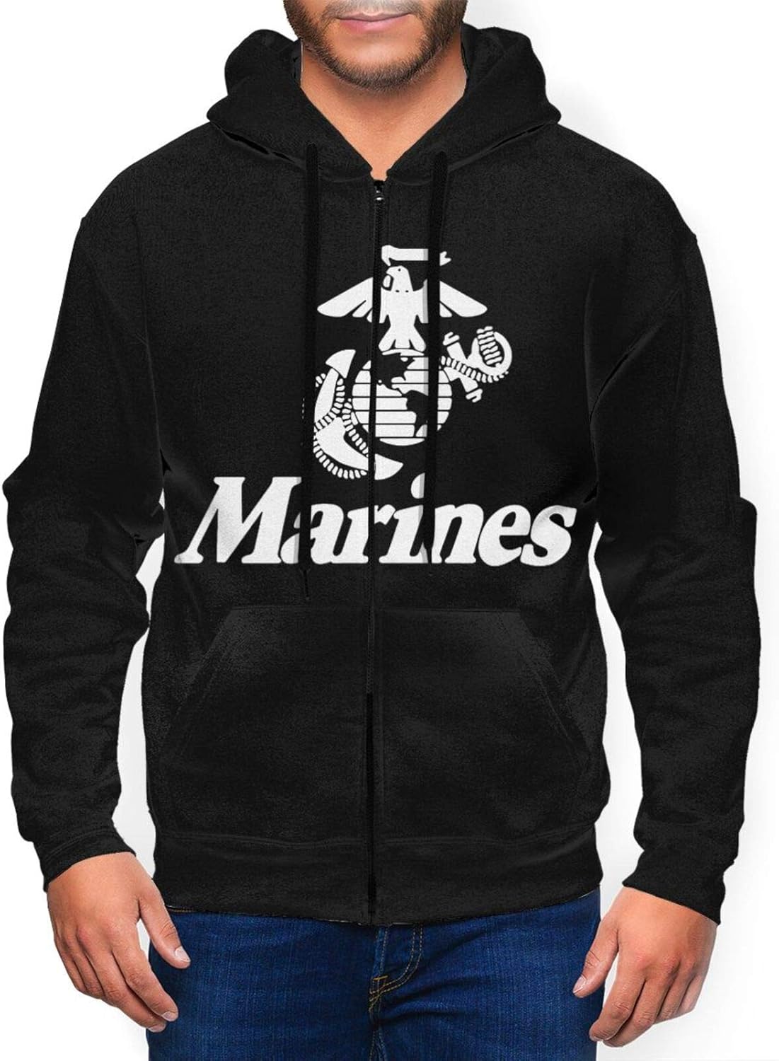 Amazon.com: Us Marines Hoodie Men'S Custom Warm Zipper Hoodie: Clothing