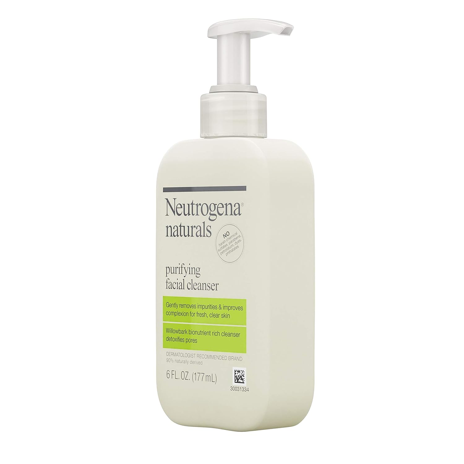 Neutrogena Naturals Purifying Daily Facial Cleanser with Natural Salicylic Acid from Willowbark Bionutrients, Hypoallergenic, Non-Comedogenic & Sulfate-, Paraben- & Phthalate-Free, 6 fl. oz: Beauty