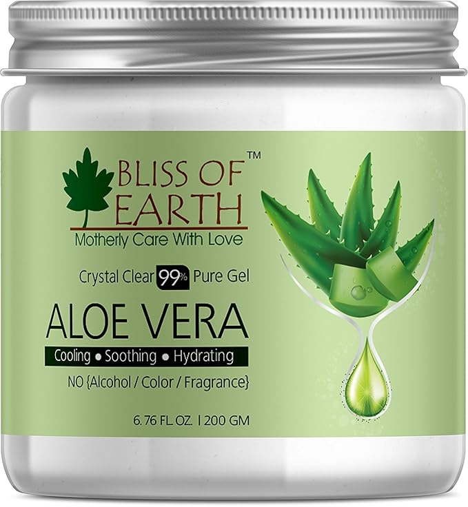 Bliss of Earth Crystal Clear Aloe Vera Gel, 200ml Amazon.in Beauty