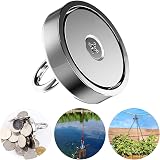 YzmrBdqc Round Fishing Magnet 25mm 17kg Neodymium Hook Eyebolt Holder view 6