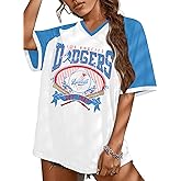 Baseball Shirts for Women Oversized Game Day Sports Fan Shirt Baseball Mama Casual Short Sleeve Tee