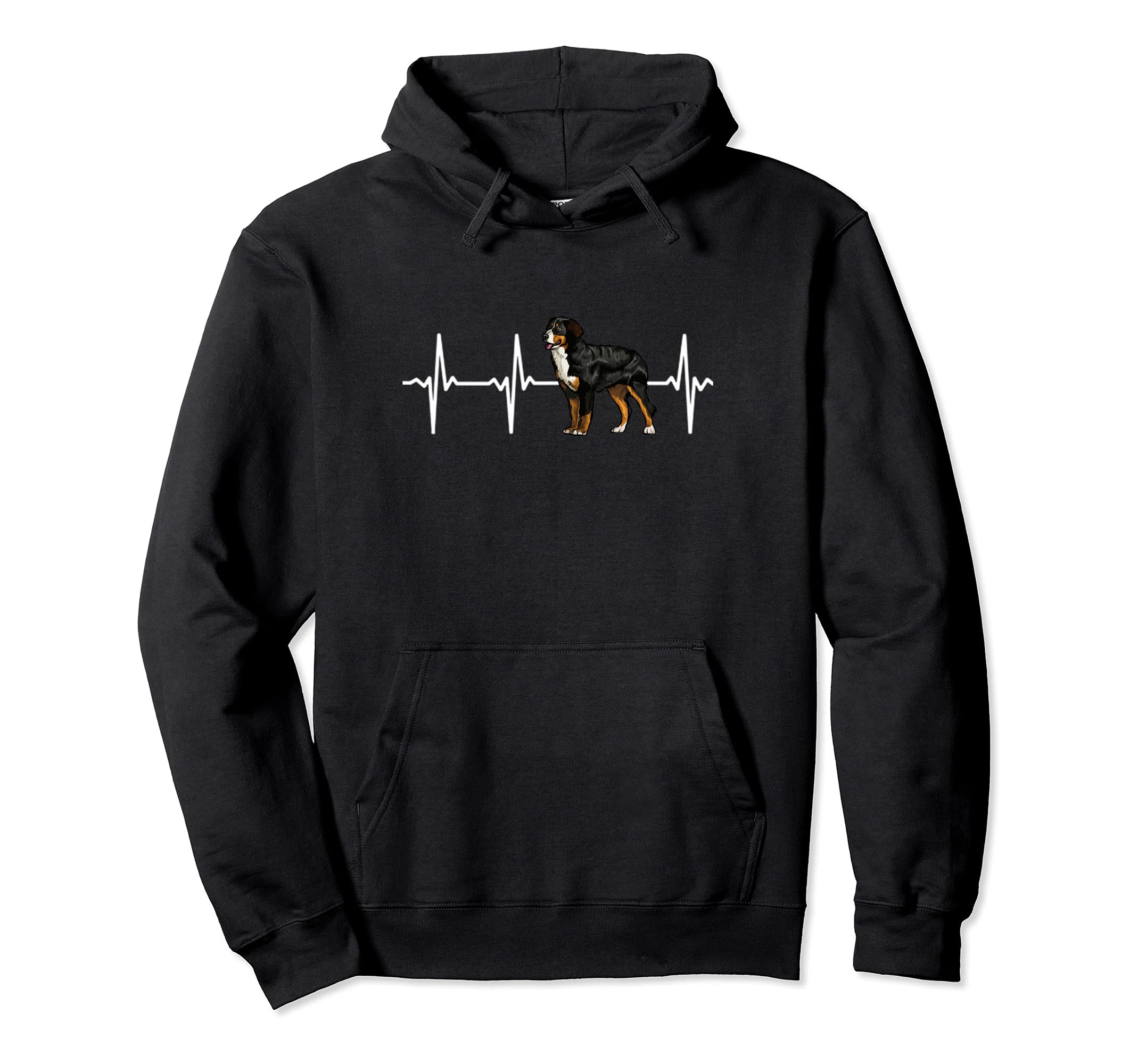 Bernese Mountain Dog Heartbeat Love My Dog Pullover Hoodie