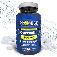 Promise Quercetin Extra Strength 500mg 120 Capsules, Reduce Inflammation, Boost Immunity, Cardiovascular Health, Powerful Ant
