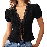 RIHOAS Black Jacquard Lace Button Blouse - Women's Fall Winter Must-Have, Business Casual Tops & Tees